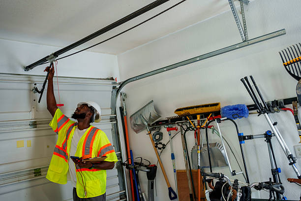 Professional Garage Door Maintenance technician working in Lucerne Valley, CA